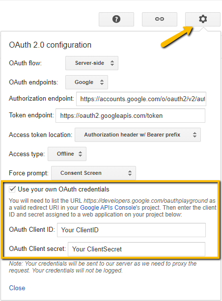 Activations Google API 4