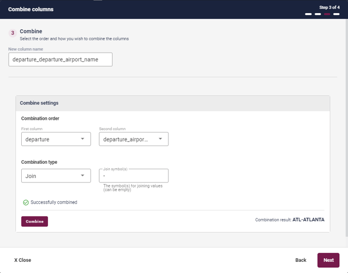 Dataflow Combine Columns 2