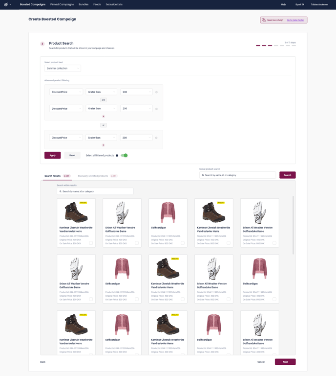 Product Search  (Condition selection) - Step 3.2 B – 11