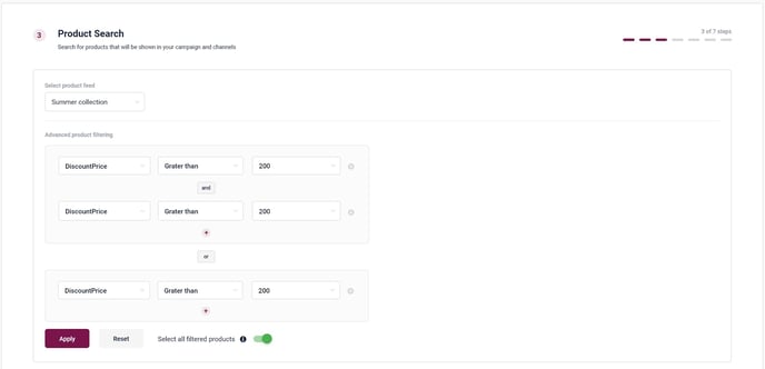 Product Search  (Condition selection) - Step 3.2 B – 111